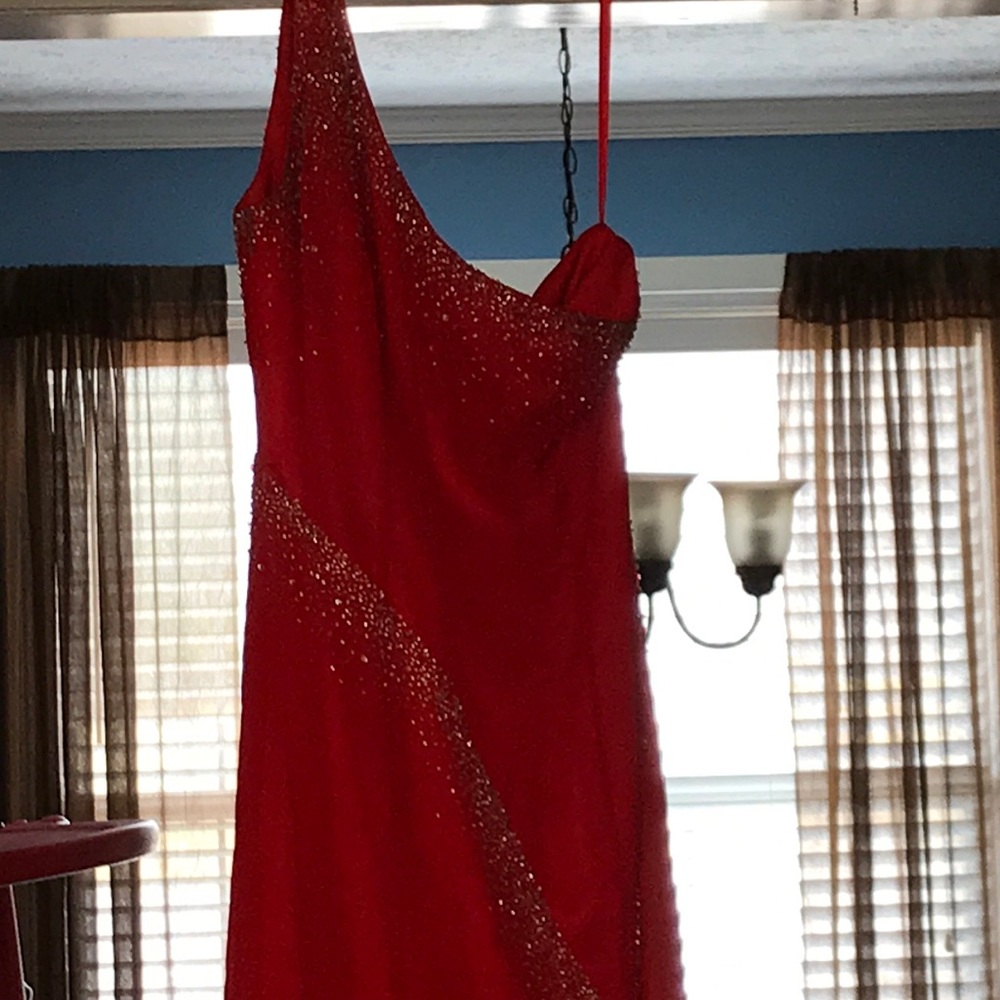 Red Off Shoulder Dress